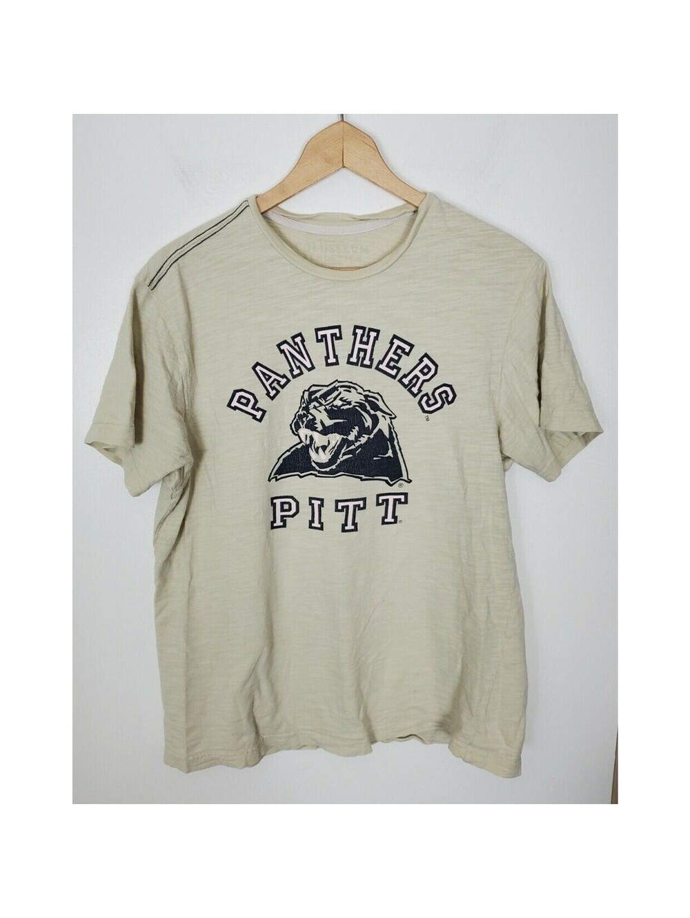 Pitt Women's Large Panthers T-shirt Beige Pink L University Of Pittsburgh